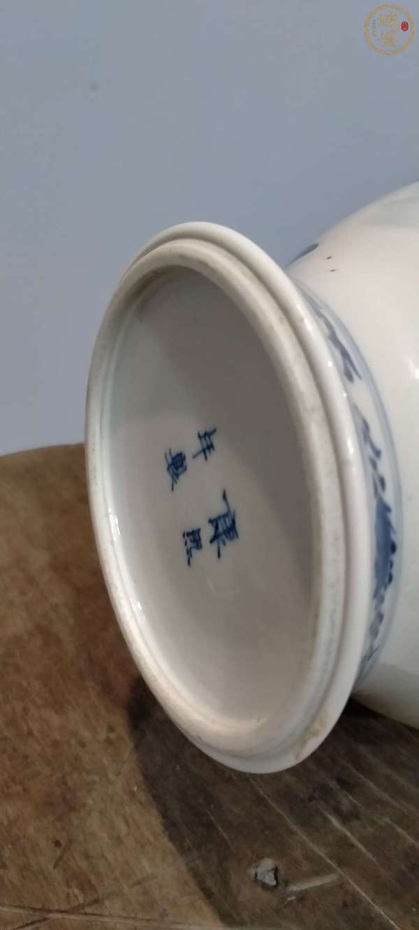 古玩陶瓷光緒青花將軍罐拍賣，當(dāng)前價(jià)格3500元