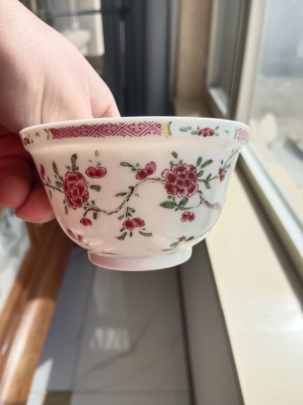 古玩陶瓷粉彩山水紋茶碗拍賣,當前價格4800元