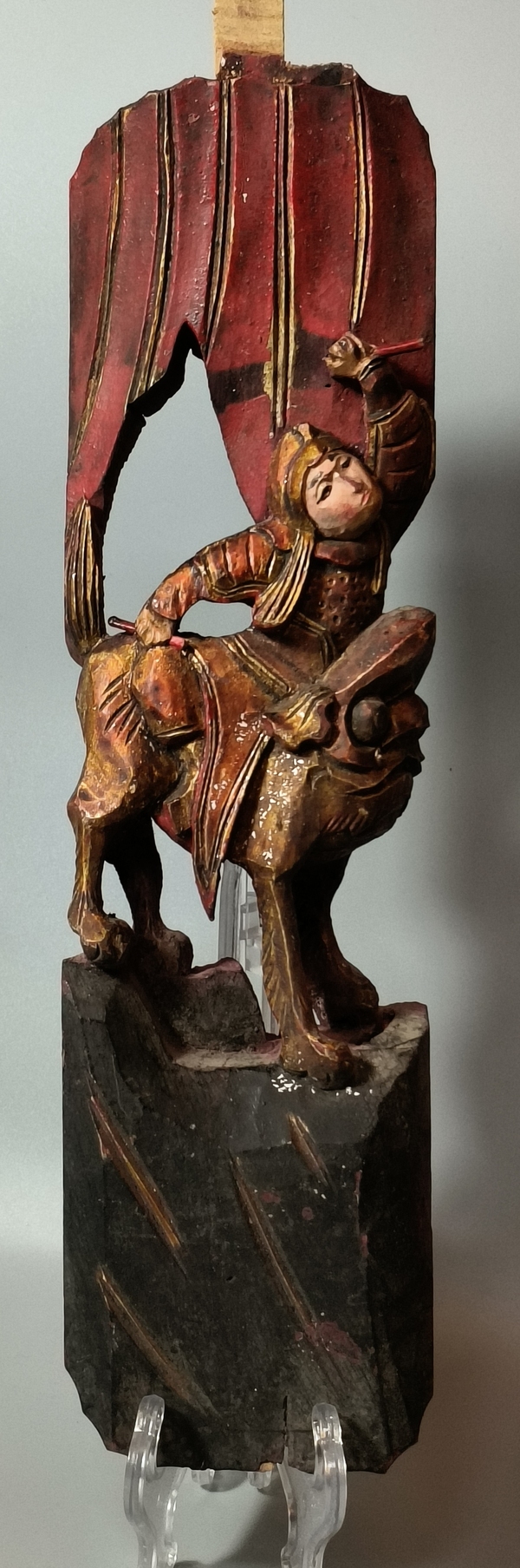 古玩雜項(xiàng)木雕武將床神拍賣，當(dāng)前價(jià)格568元