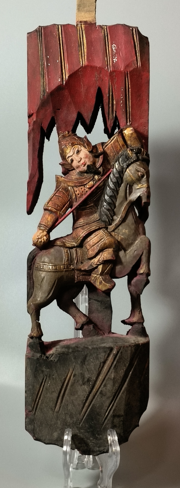 古玩雜項(xiàng)木雕武將床神拍賣，當(dāng)前價(jià)格568元