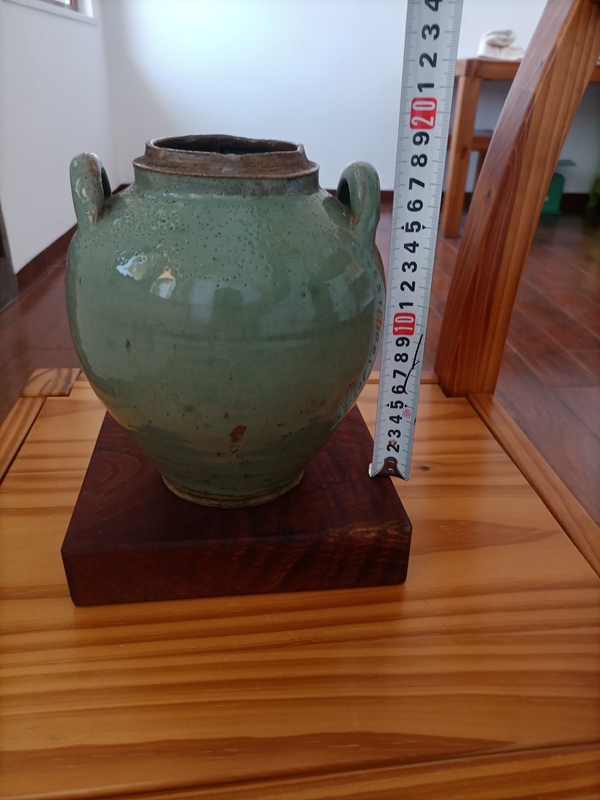 古玩陶瓷清.綠釉雙系罐580拍賣,當(dāng)前價格580元