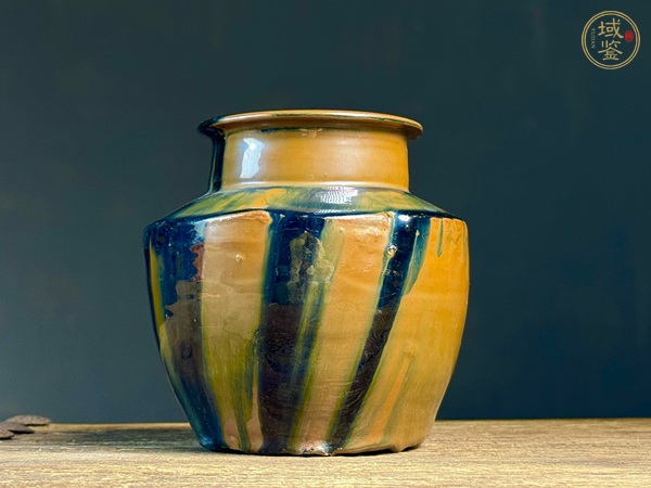 古玩陶瓷清·醬釉罐真品鑒賞圖