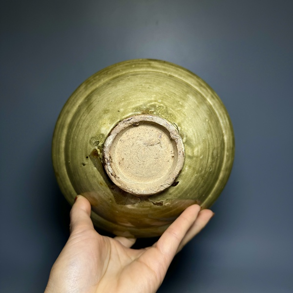 古玩陶瓷宋元?青釉折腰斗笠碗拍賣,當前價格3600元