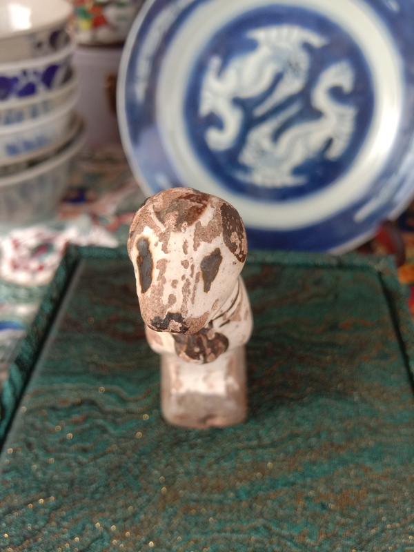 古玩陶瓷元代.磁州窯瓷塑犬460拍賣,當前價格460元