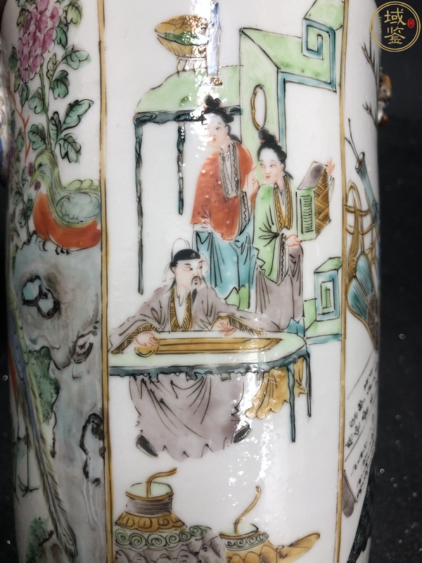 古玩陶瓷咸豐粉彩人物故事獸耳弦環(huán)樽拍賣,當(dāng)前價格5380元