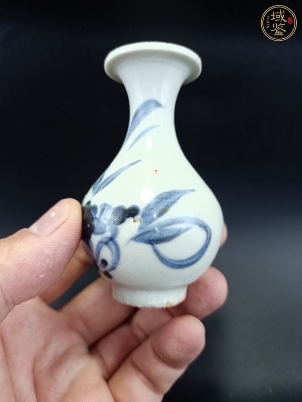 古玩陶瓷清早·青花花卉紋小玉壺春瓶真品鑒賞圖