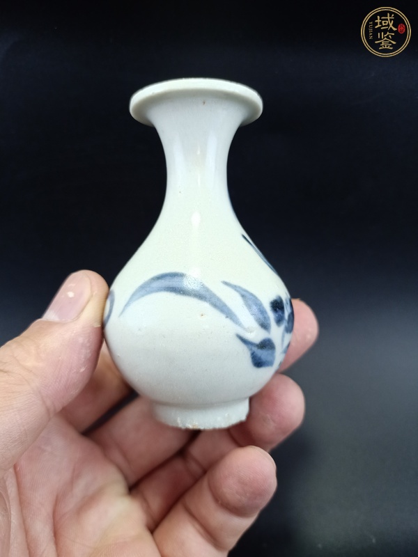 古玩陶瓷清早·青花花卉紋小玉壺春瓶真品鑒賞圖