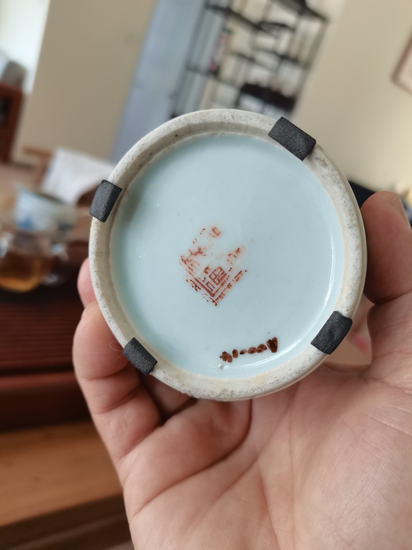 古玩陶瓷粉彩桃花美女詩文筆筒拍賣,當前價格2500元