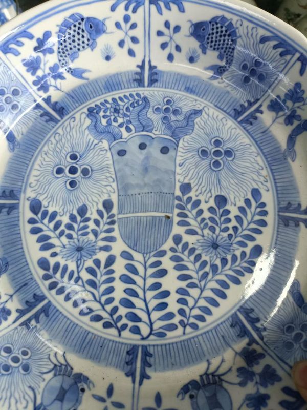古玩陶瓷魚藻紋青花盤拍賣,當前價格4888元