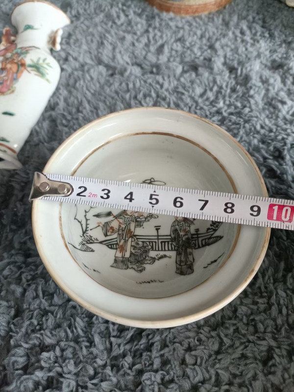 古玩陶瓷同治墨彩黛玉葬花洗拍賣,當前價格3888元
