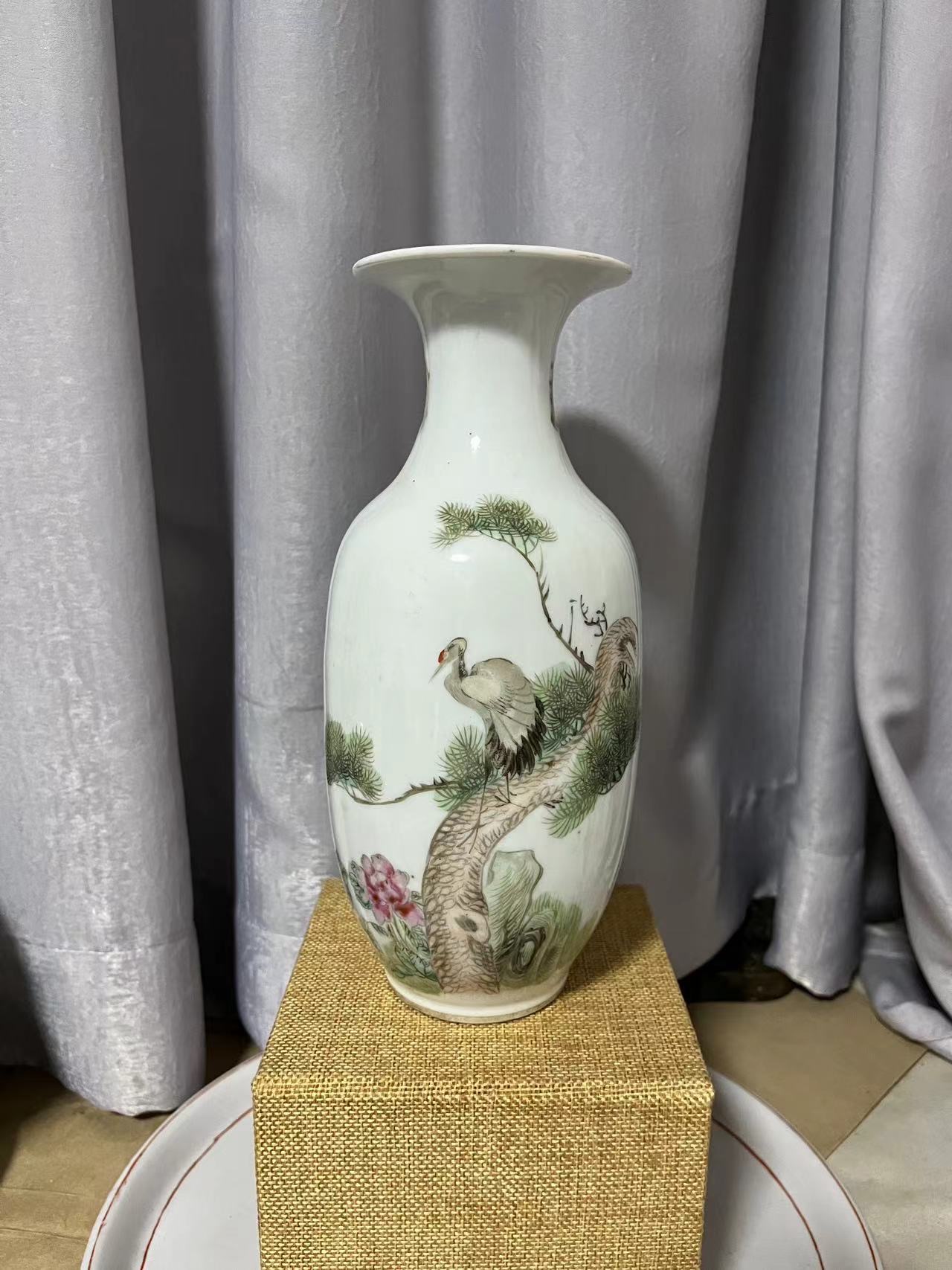 壺 鶴飛翔紋瓶 【公式通販】