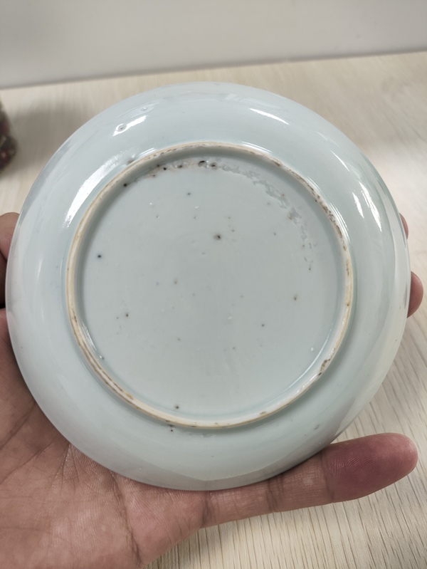 古玩陶瓷花鳥紋青花盤拍賣,當前價格550元