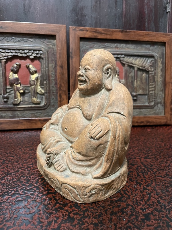 古玩陶瓷紫砂胎彌勒佛坐像拍賣,當前價格4888元