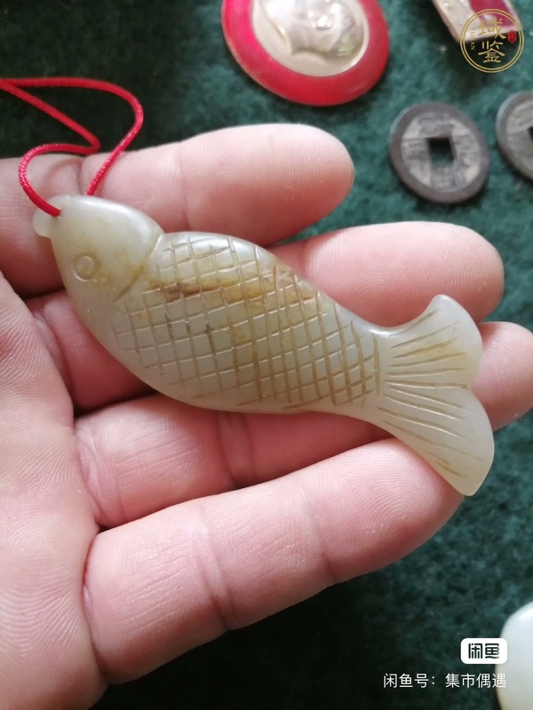 古玩玉器玉魚墜真品鑒賞圖