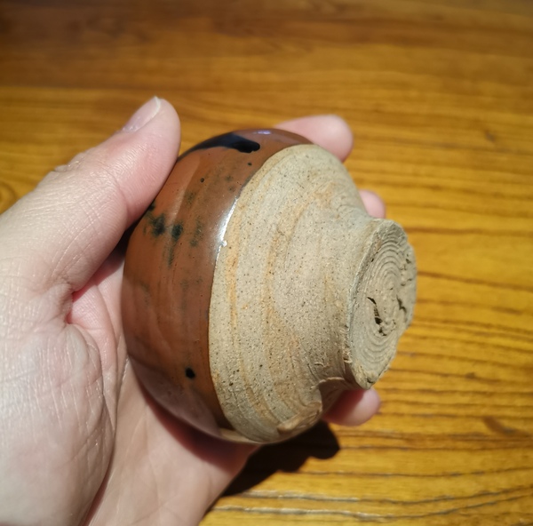 古玩陶瓷宋金紫金釉高足茶盞拍賣,當前價格680元