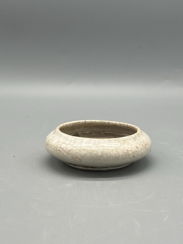 古玩陶瓷清中晚期青花一把蓮鏜鑼洗拍賣,當(dāng)前價格3000元
