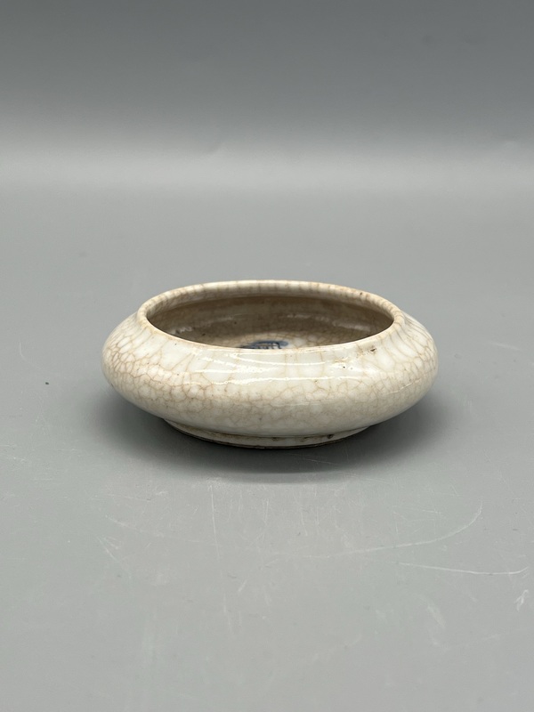古玩陶瓷清中晚期青花一把蓮鏜鑼洗拍賣,當(dāng)前價格3000元
