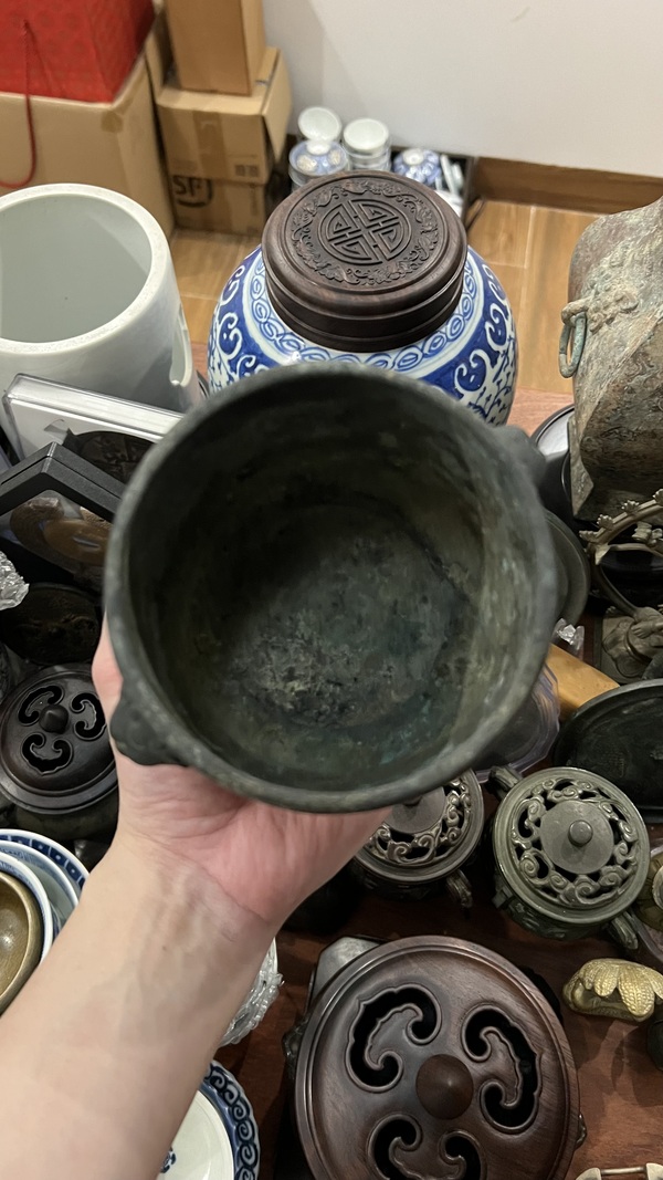 古玩雜項(xiàng)民國(guó)大明宣德年銅爐拍賣(mài),當(dāng)前價(jià)格1777元