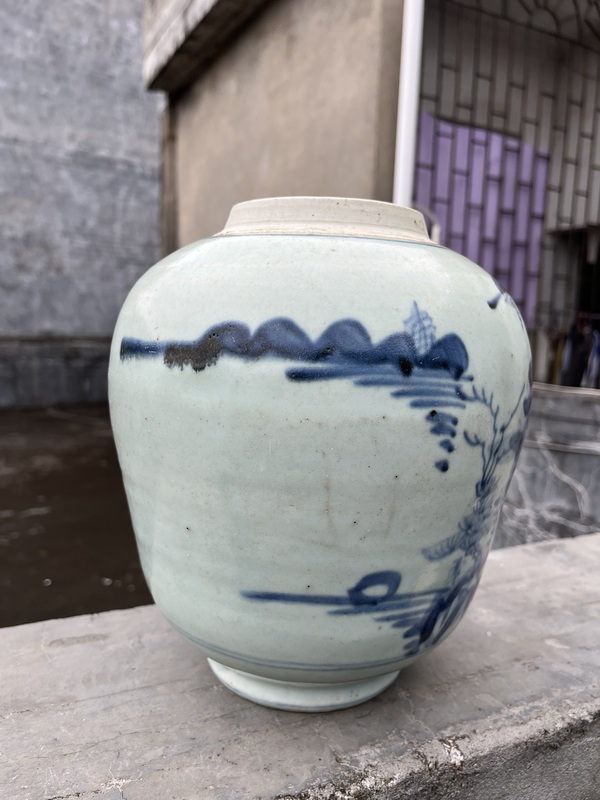古玩陶瓷明代青花松竹梅紋大罐拍賣,當(dāng)前價(jià)格1888元
