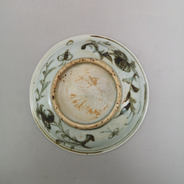 古玩陶瓷明代中期三多花卉紋紋青花盤拍賣,當前價格9800元
