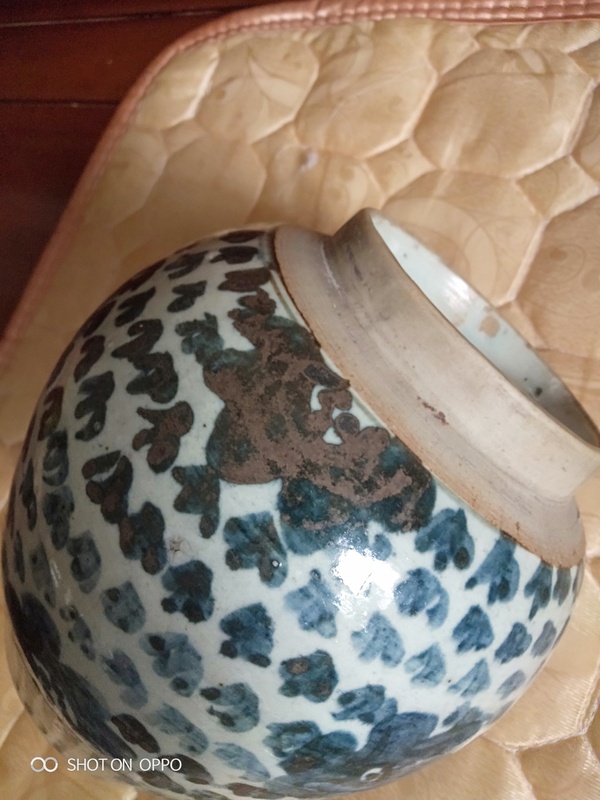 古玩陶瓷青花花卉紋蓋罐拍賣,當前價格468元