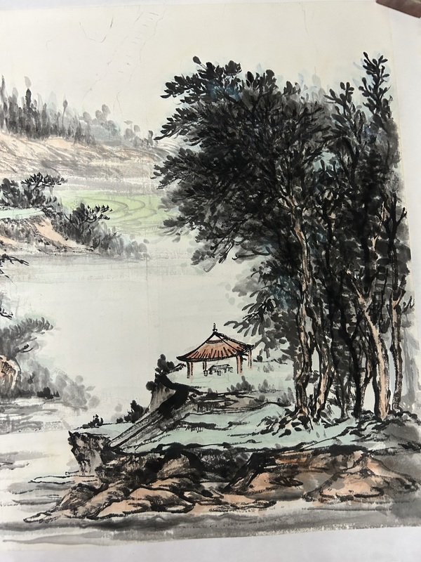 古玩字畫梁永亮老師《溪山圖》拍賣,當前價格655元