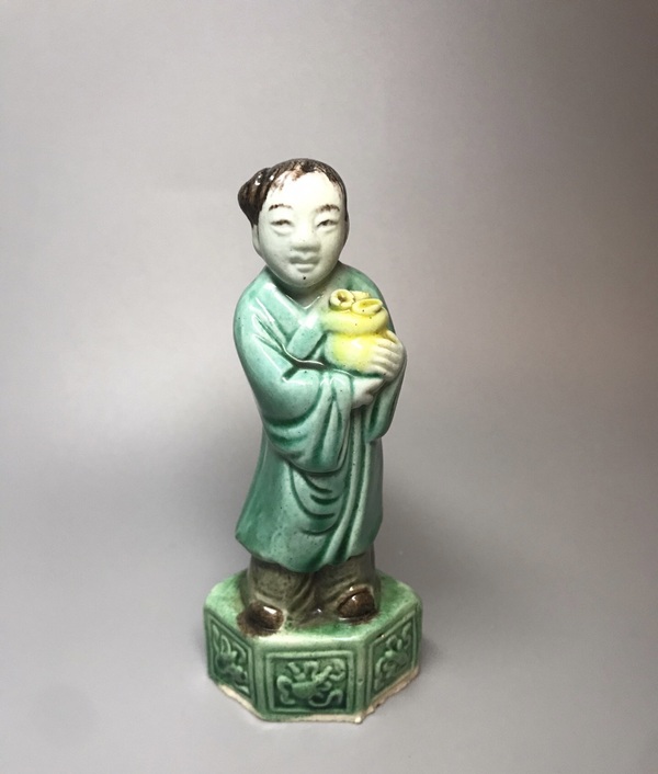 古玩陶瓷素三彩人物造像拍賣,當(dāng)前價格1280元