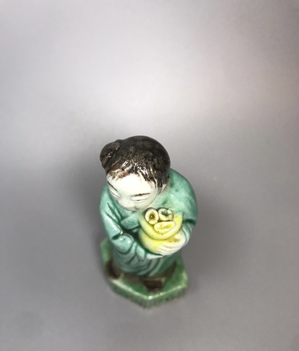 古玩陶瓷素三彩人物造像拍賣,當(dāng)前價格1280元