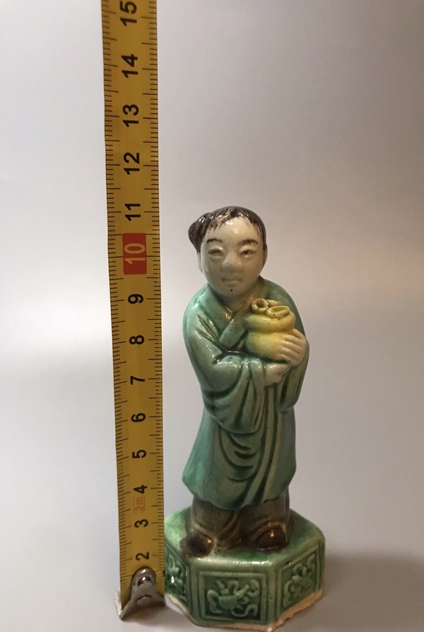 古玩陶瓷素三彩人物造像拍賣,當(dāng)前價格1280元