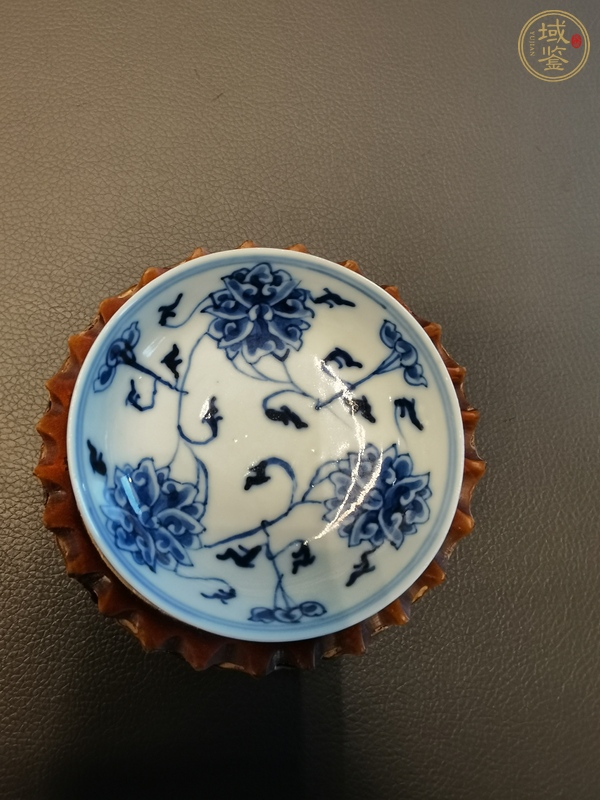 古玩陶瓷光緒·青花纏枝蓮紋筆添真品鑒賞圖