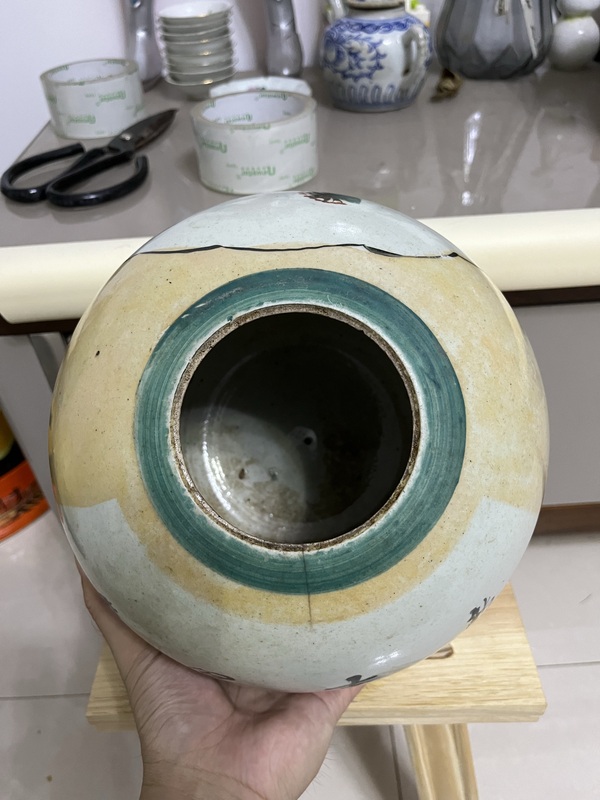 古玩陶瓷民國(guó)開窗山水詩(shī)文西瓜罐拍賣,當(dāng)前價(jià)格288元