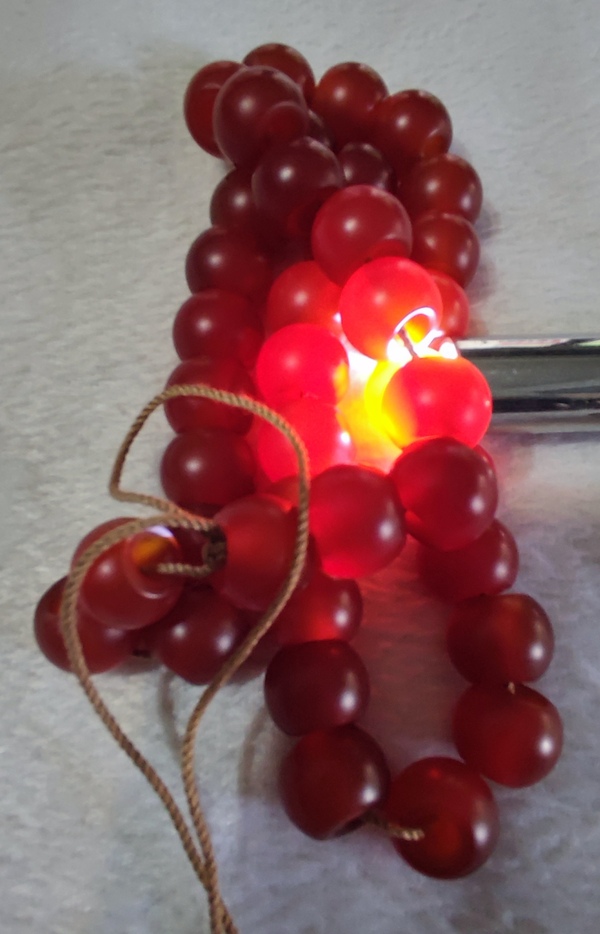 古玩玉器烤色紅瑪瑙珠串拍賣,當前價格518元