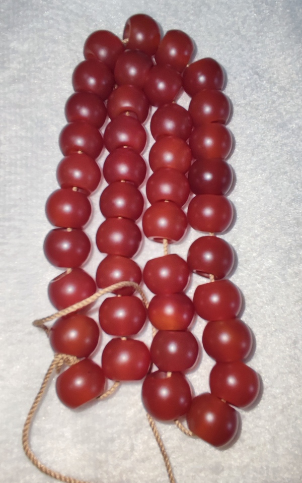 古玩玉器烤色紅瑪瑙珠串拍賣,當前價格518元