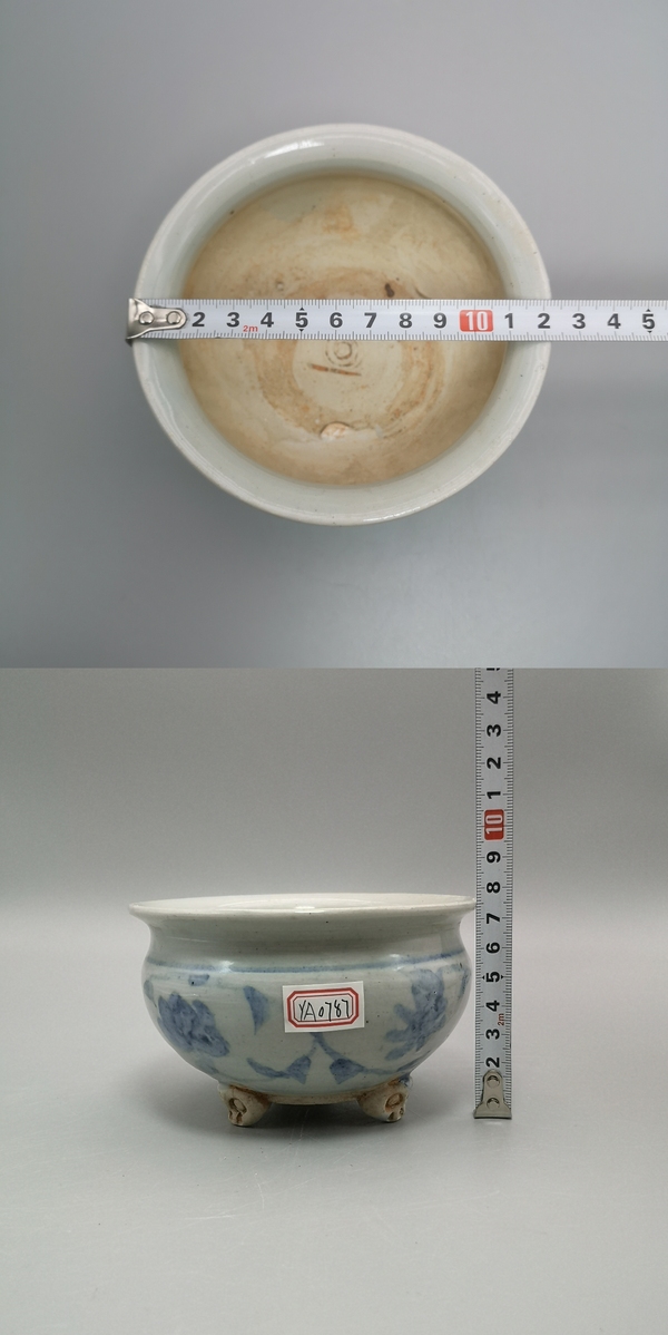 古玩陶瓷明代.花卉紋青花爐拍賣,當前價格1980元