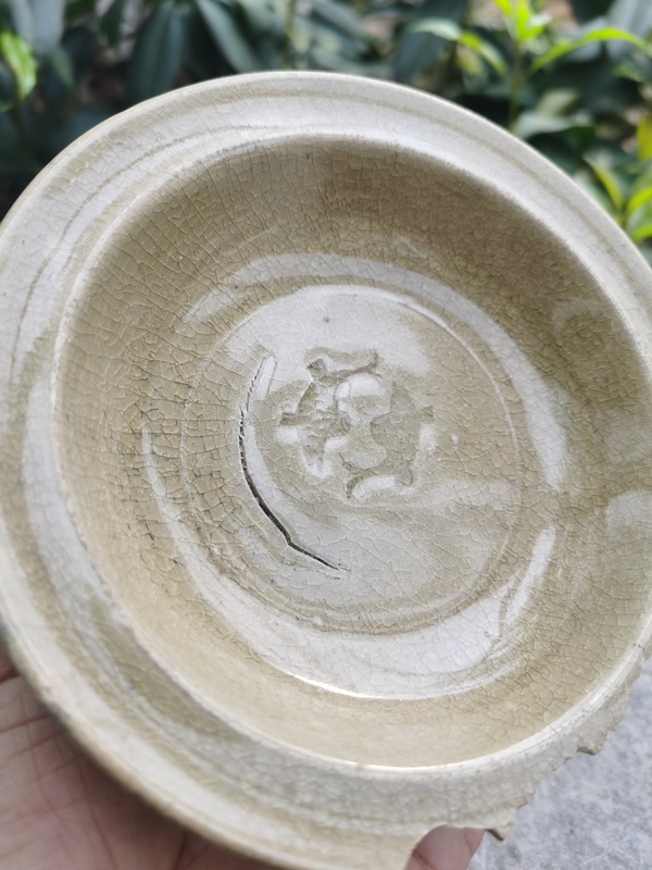 古玩陶瓷《釉水很好》元代龍泉窯雙魚洗拍賣,當前價格126元