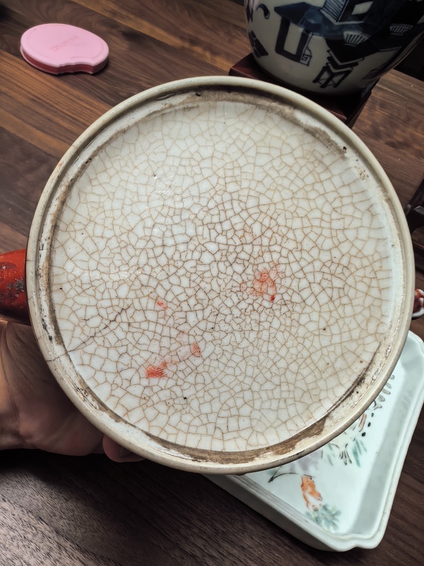 古玩陶瓷晚清民國郎紅釉茶壺拍賣,當前價格2800元