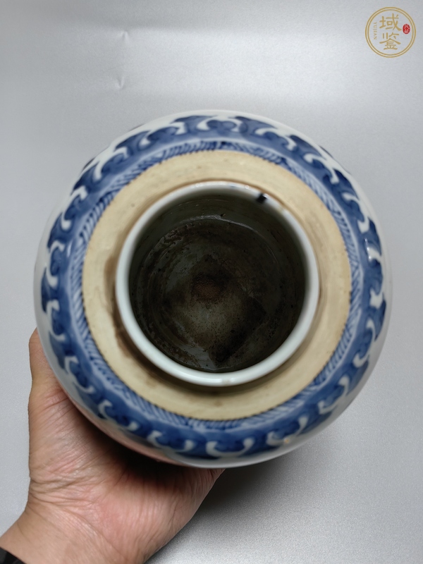 古玩陶瓷康熙·青花花卉紋罐真品鑒賞圖