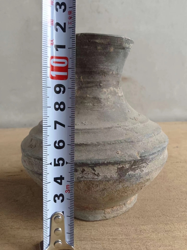 古玩陶瓷漢代灰陶弦紋漢壺拍賣,當前價格299元