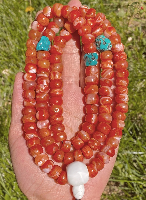 古玩玉器精品天然保山南紅柿子紅手串佛珠110顆拍賣,當前價格2600元