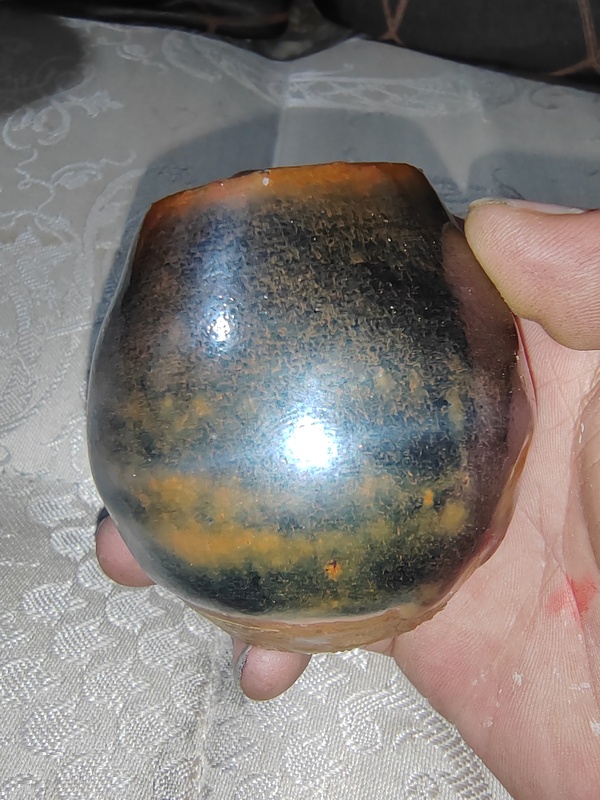 古玩陶瓷磁州窯窯變黑釉雞心罐拍賣,當(dāng)前價(jià)格1800元