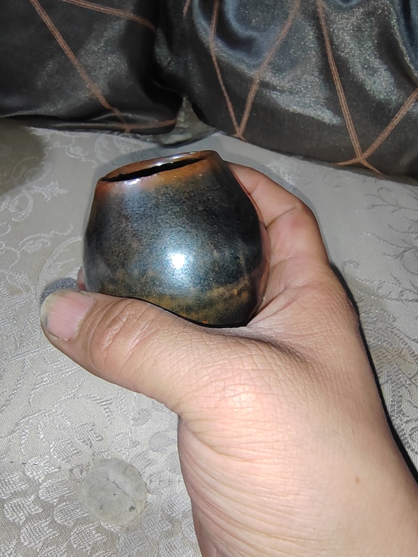 古玩陶瓷磁州窯窯變黑釉雞心罐拍賣,當(dāng)前價(jià)格1800元