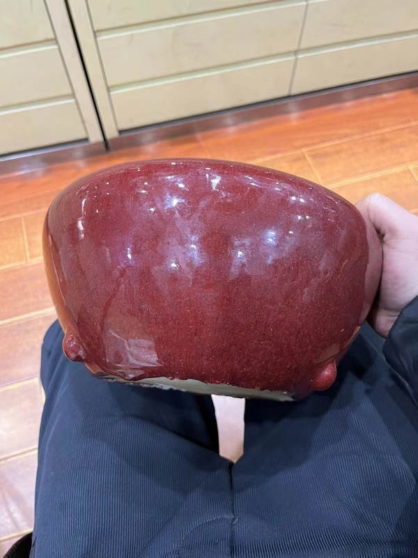 古玩陶瓷清乾隆鈞紅釉三足爐拍賣(mài),當(dāng)前價(jià)格6000元
