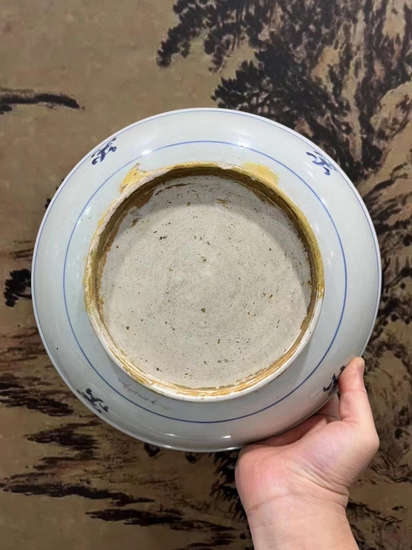 古玩陶瓷雍正摩羯龍紋盤拍賣,當前價格5500元