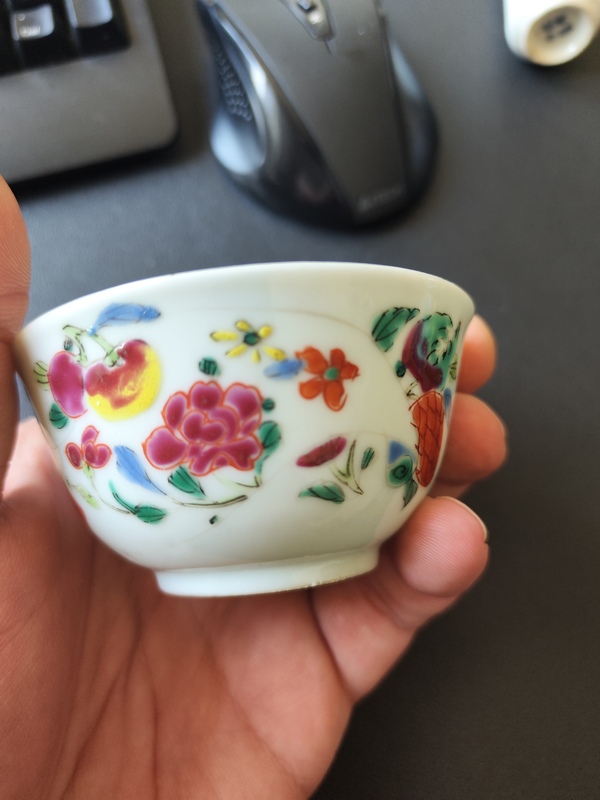 古玩陶瓷清雍正 粉彩花卉紋小杯拍賣,當前價格3600元
