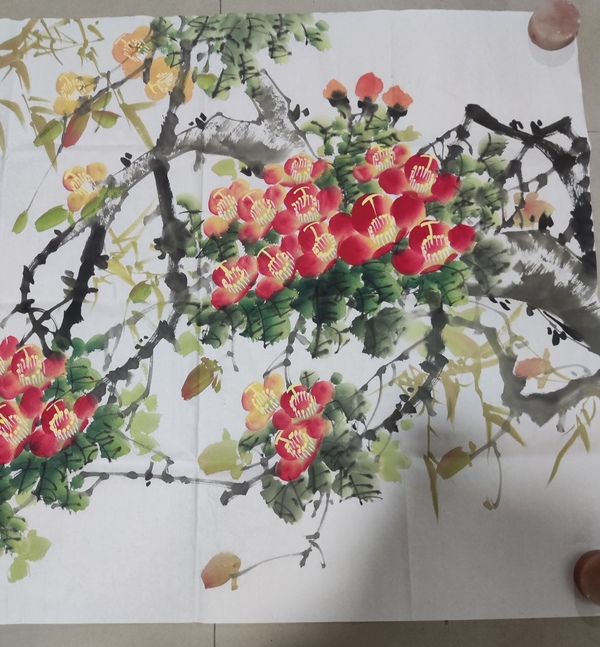 古玩字畫中美協(xié)會(huì)員名家曹珊珊 金雞鳴春帶合影拍賣,當(dāng)前價(jià)格228元