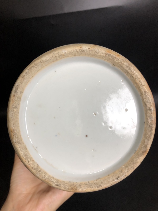 古玩陶瓷廣彩暗八仙夔龍紋描金開窗西廂記人物故事軟棒槌瓶拍賣,當前價格6000元