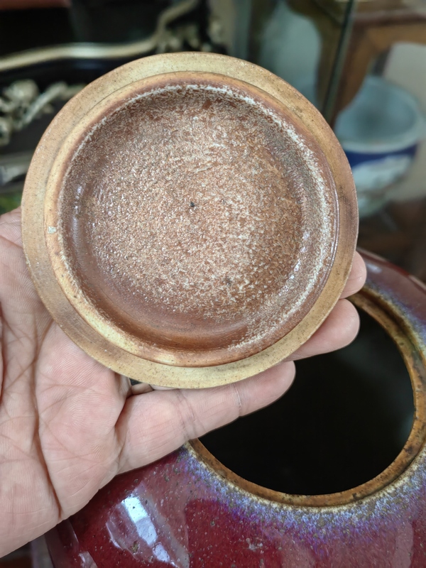 古玩陶瓷窯變紅釉冬瓜罐拍賣,當前價格9800元