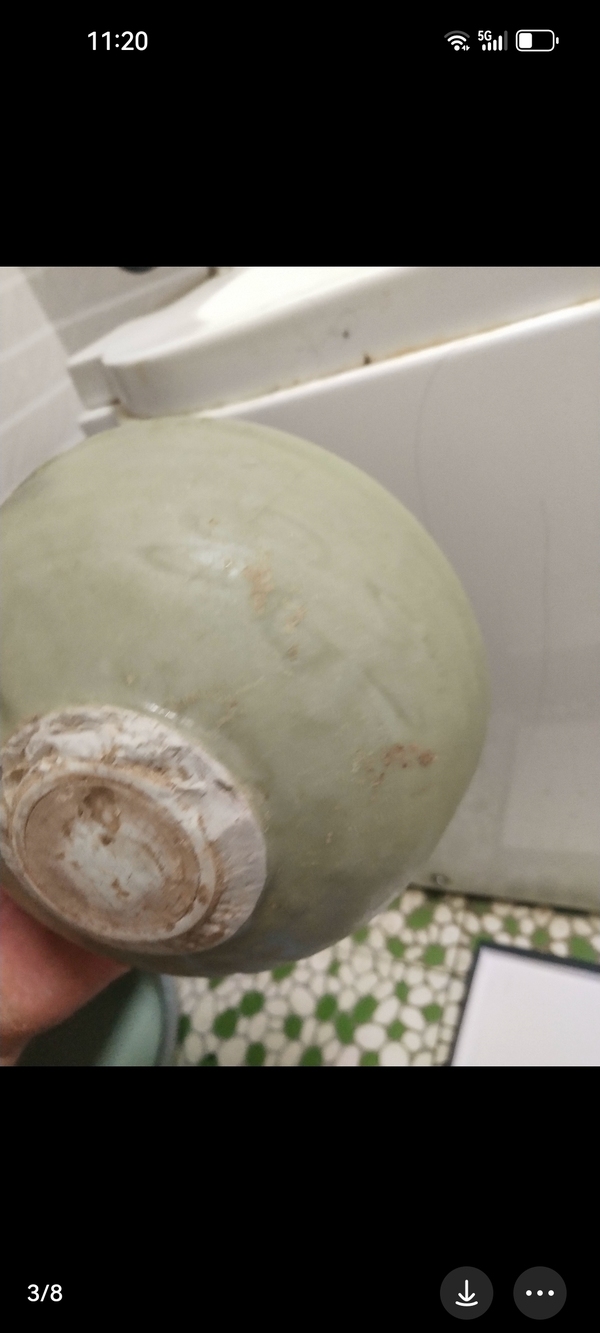 古玩陶瓷龍泉窯印花碗拍賣,當前價格6999元