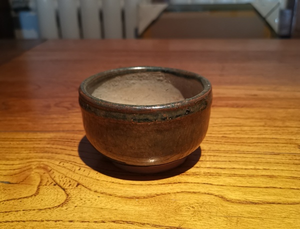 古玩陶瓷元明黑釉鐵銹斑缽式爐拍賣,當前價格500元