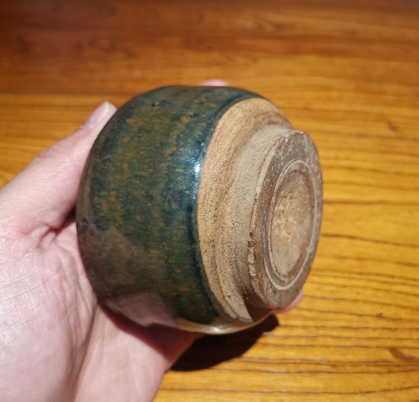 古玩陶瓷元明黑釉鐵銹斑缽式爐拍賣,當前價格500元